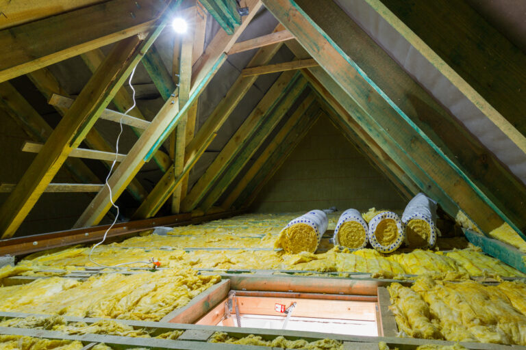 Empty,Attic,In,The,House,With,Mineral,Wool,Insulation